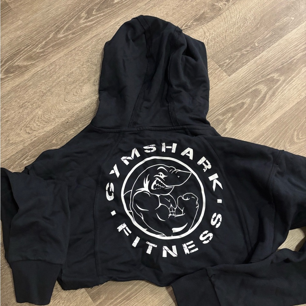Gymshark Cropped Black Hoodie M